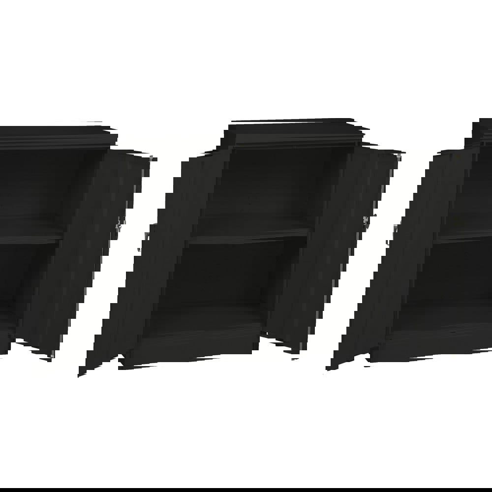 2 Shelf Locking Storage Cabinet